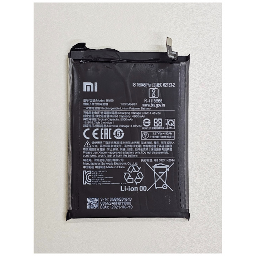 Bateria BN59 Original Retirada Xiaomi Note 10/10s/10 Pro/M5S 4G